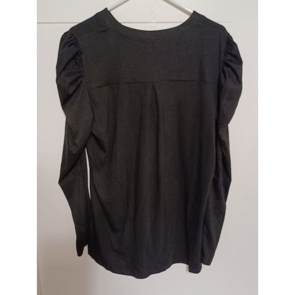 LUYAA Women's V Neck Blouse Long Sleeve Casual Workwear Loose Size XL - Picture 6 of 6